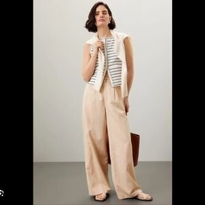 NWT Madewell The Harlow Wide Leg Trouser Pants Harvest Moon Tan Womens Size 16